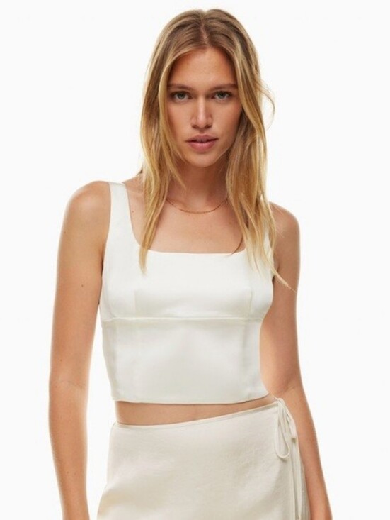 Wilfred Tops - Anthropologie Wilfred Artizia Cream Satin Slip Top